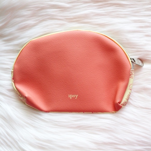 NWOT Ipsy Cosmetics Bag Yellow Passport Stamp - Picture 2 of 2